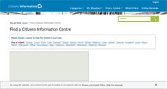 Desktop Screenshot of centres.citizensinformation.ie